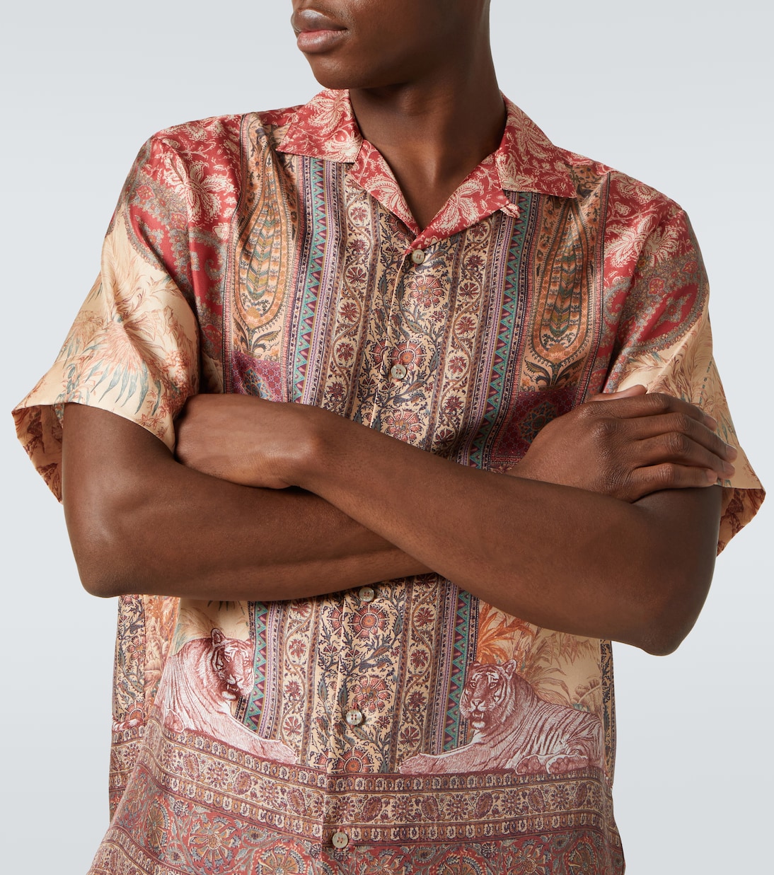 Camicia bowling in seta con stampa | Etro