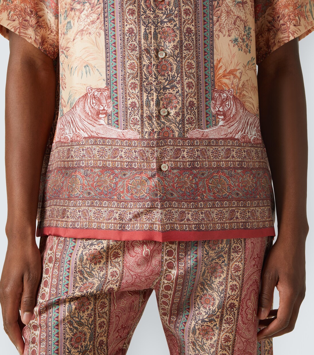 Camicia bowling in seta con stampa | Etro