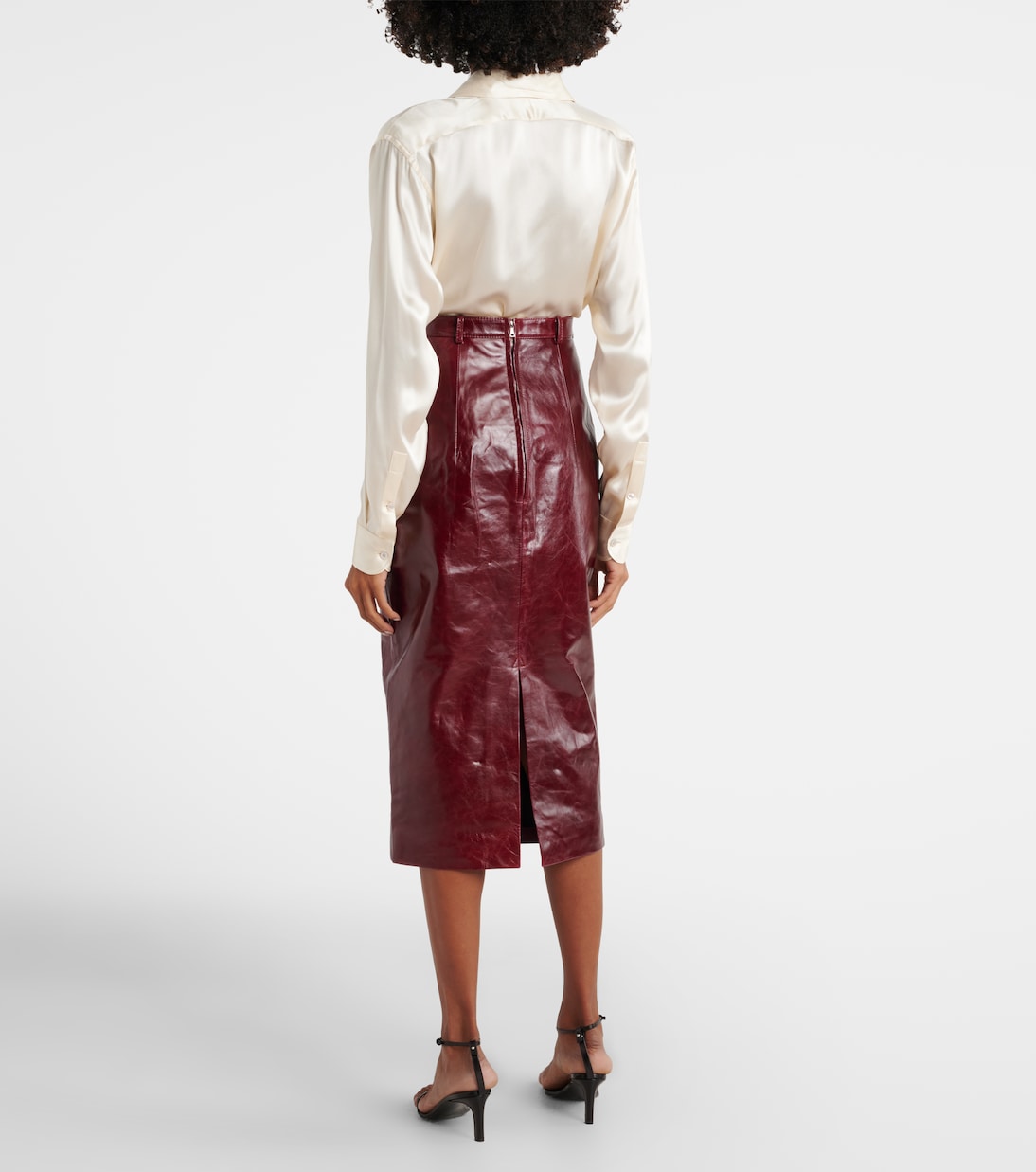 Falda larga Lorelei de piel | Emilia Wickstead