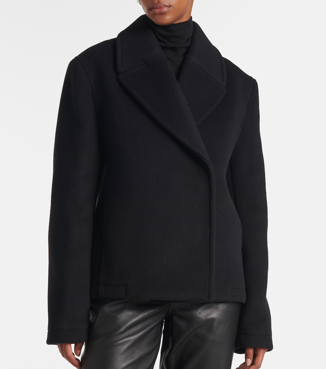 Cropped wool-blend peacoat | Toteme