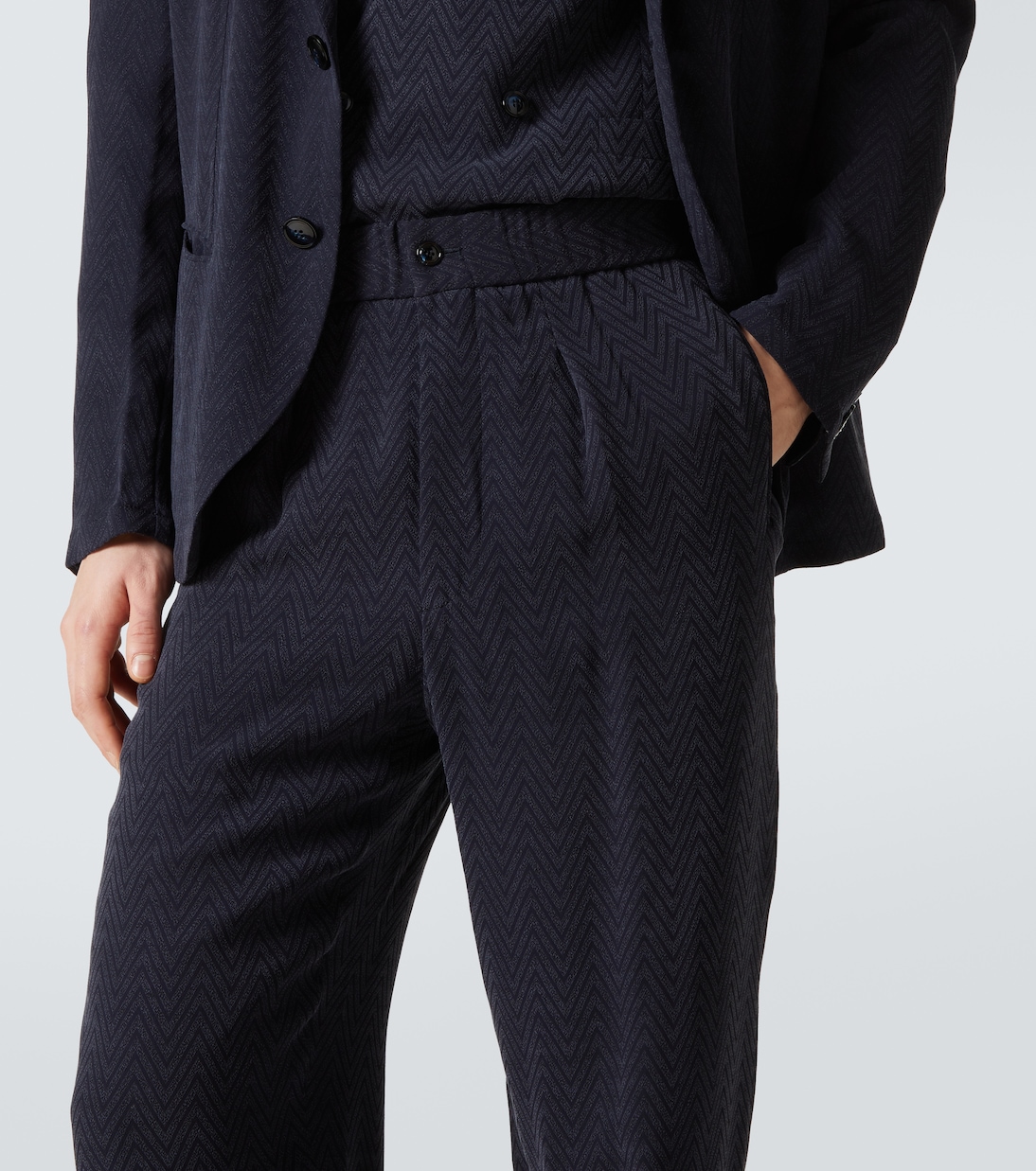 Pantaloni regular in jacquard | Giorgio Armani