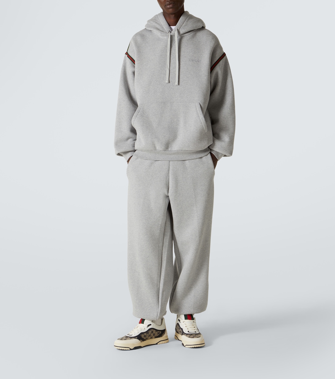 Jogginghose Web Stripe aus Baumwoll-Jersey | Gucci