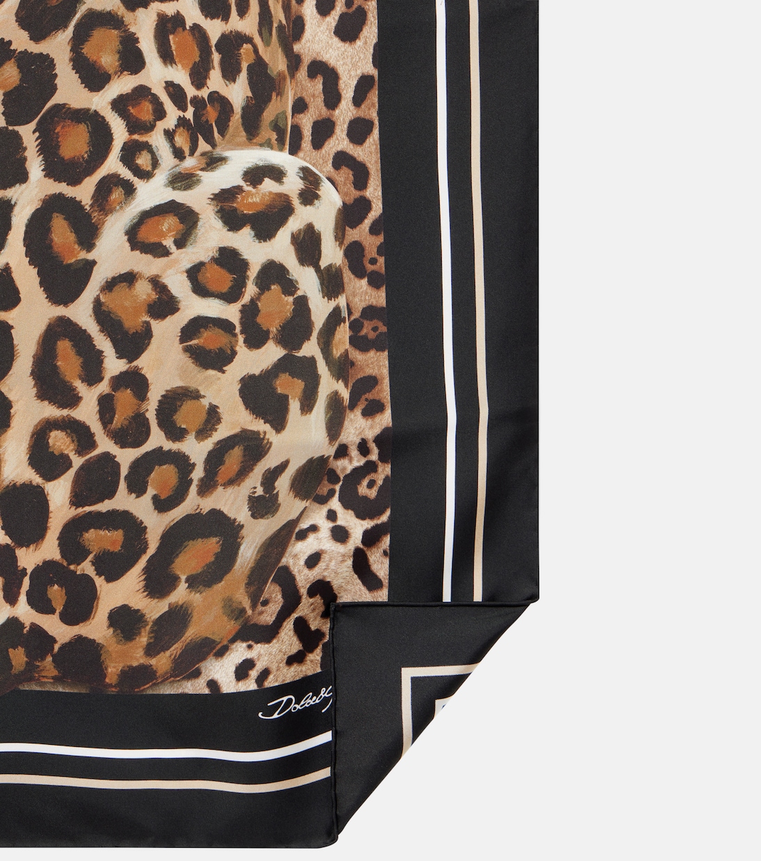 Foulard in seta con stampa leopardata | Dolce&Gabbana