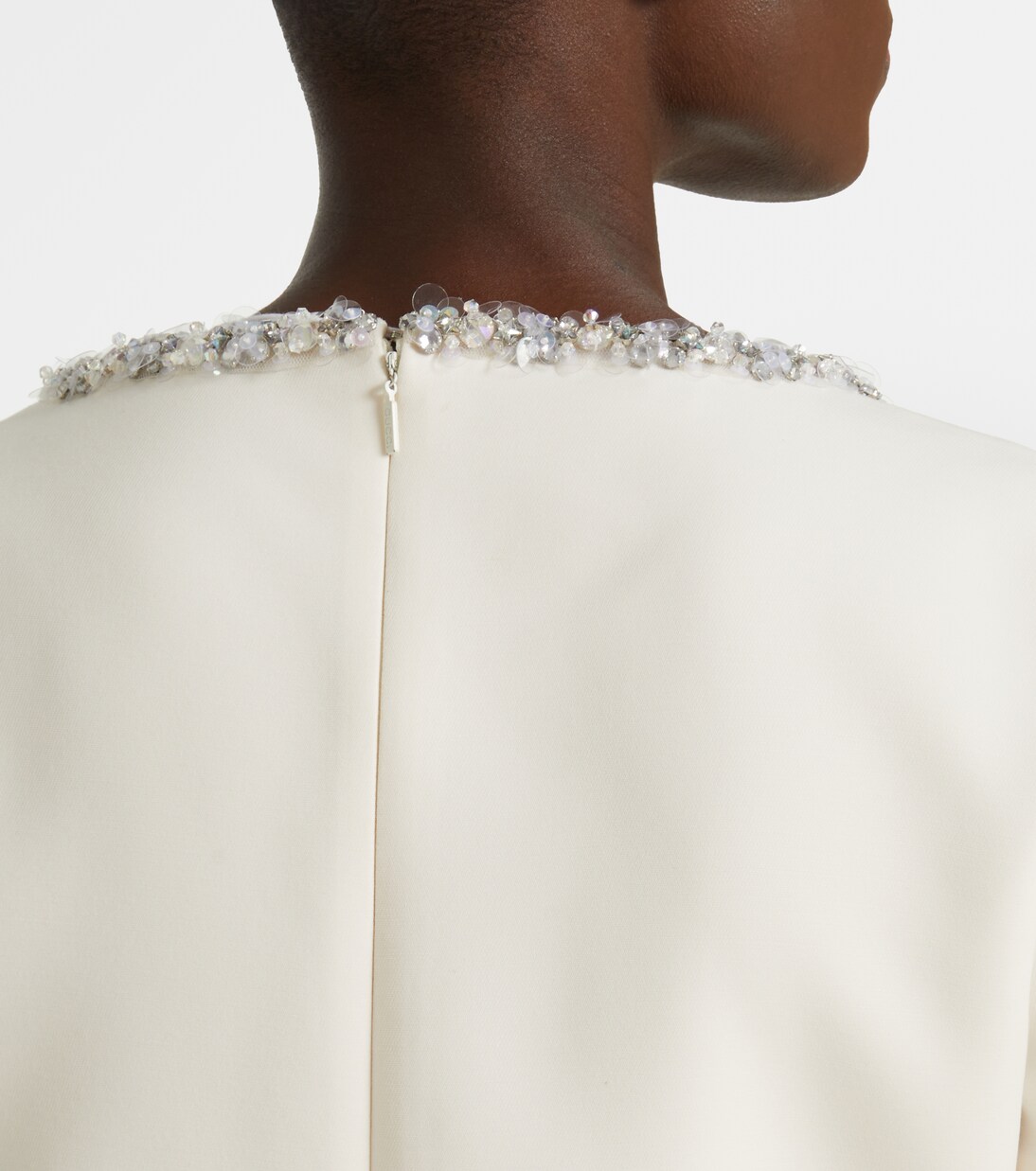 Gucci: Minivestito in seta e lana crêpe decorato