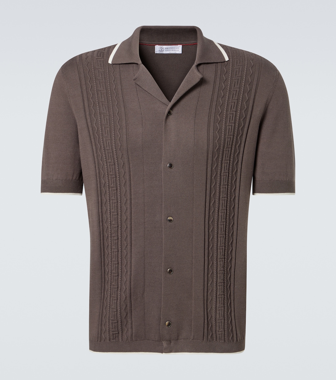 Camicia in maglia di cotone | Brunello Cucinelli