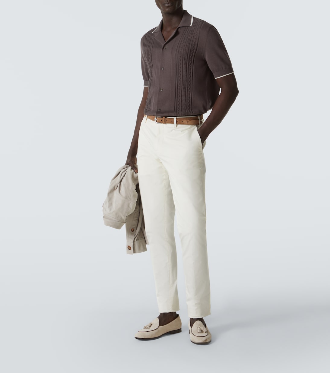 Camicia in maglia di cotone | Brunello Cucinelli