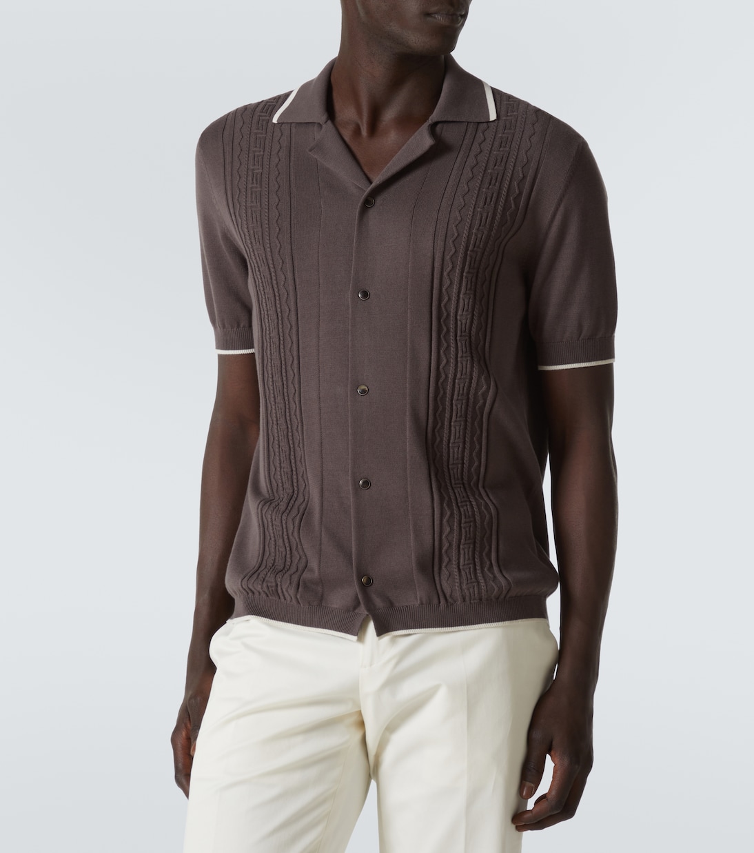 Camicia in maglia di cotone | Brunello Cucinelli