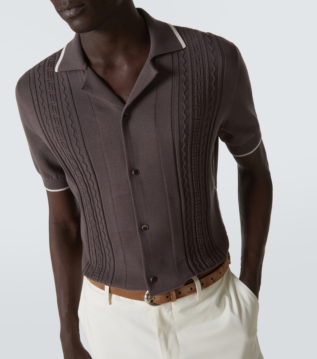 Camicia in maglia di cotone | Brunello Cucinelli