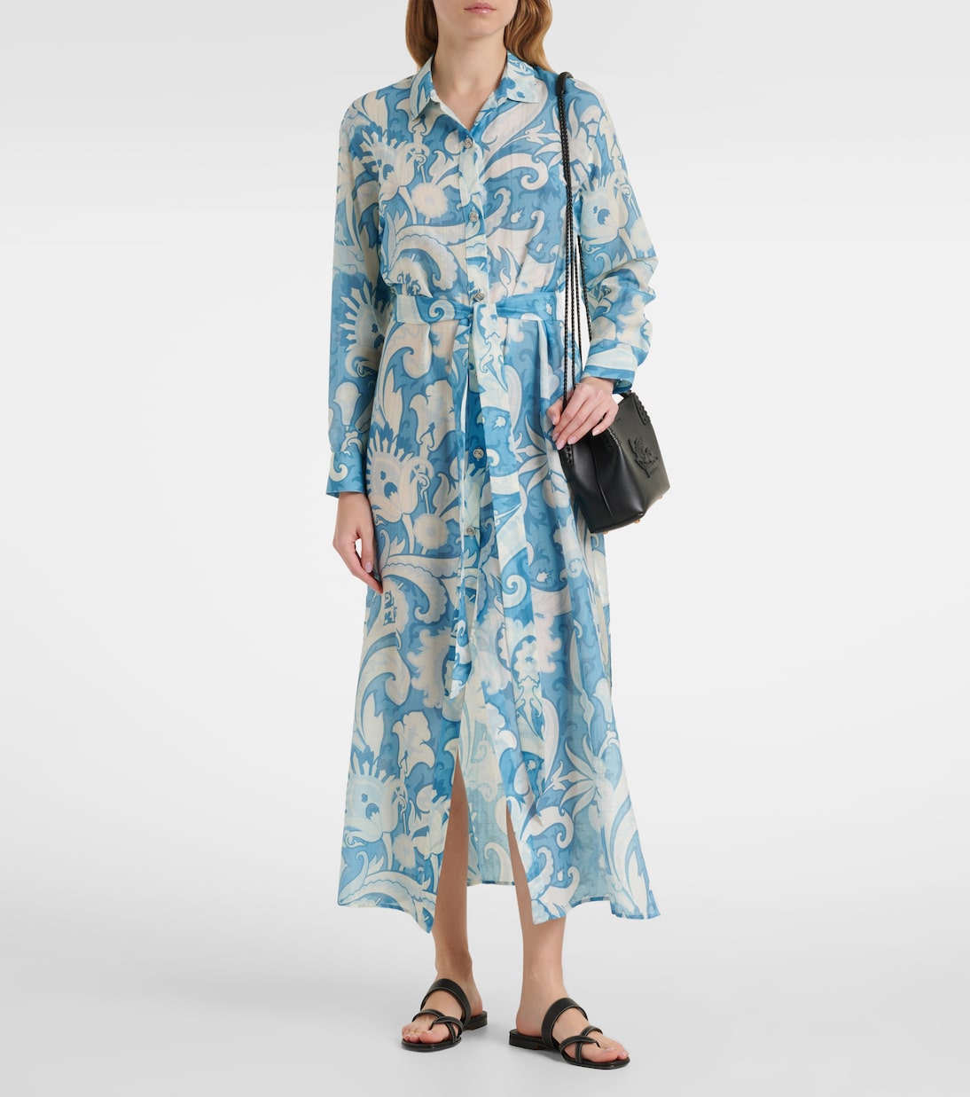 Hemdblusenkleid aus Baumwolle und Seide | Etro