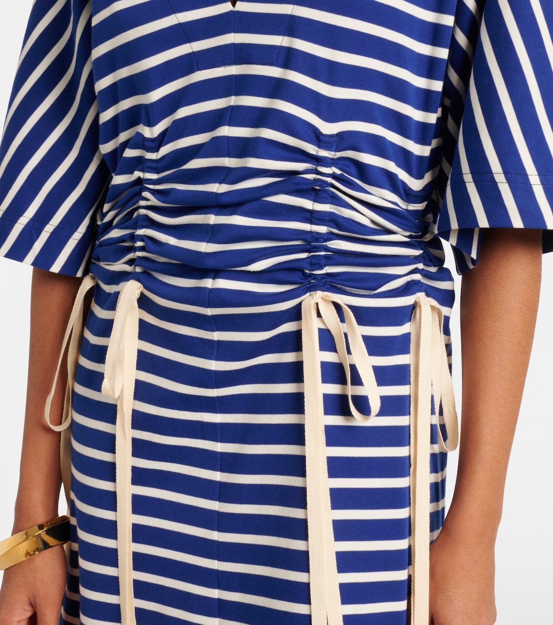 Abito midi in jersey di cotone a righe | Plan C