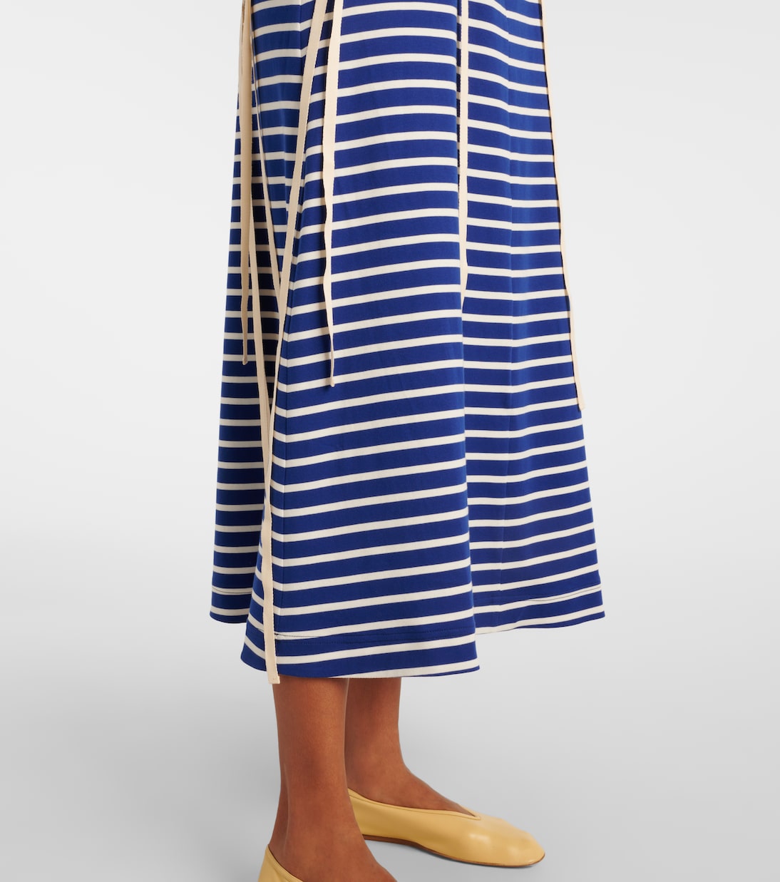 Abito midi in jersey di cotone a righe | Plan C