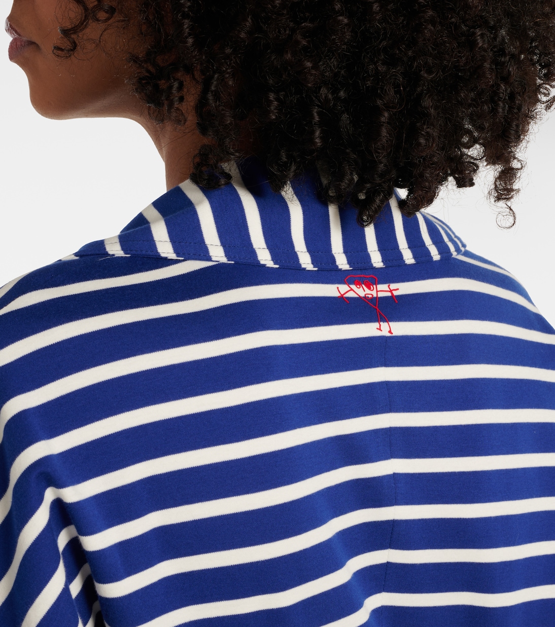 Abito midi in jersey di cotone a righe | Plan C