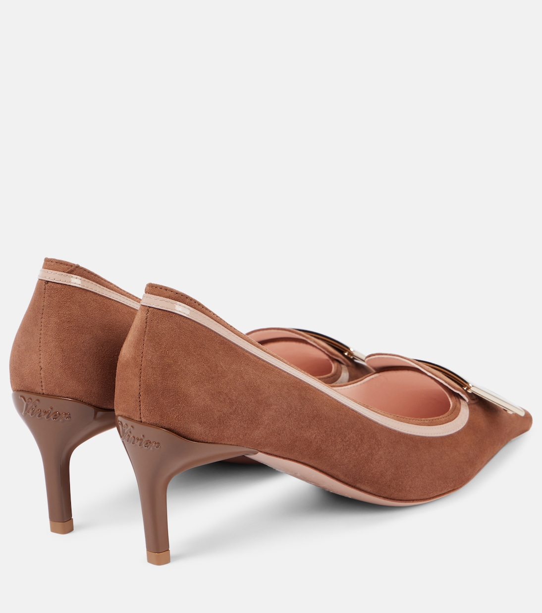 Viv' Canard 55 buckle-detail suede pumps | Roger Vivier