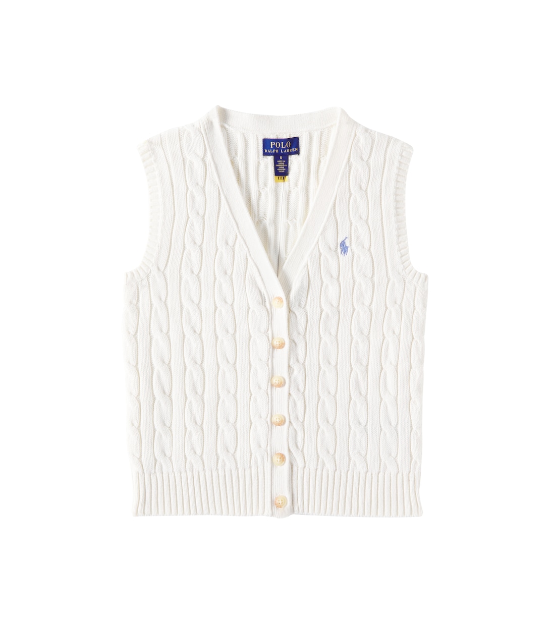 Chaleco trenzado de algodón | Polo Ralph Lauren Kids