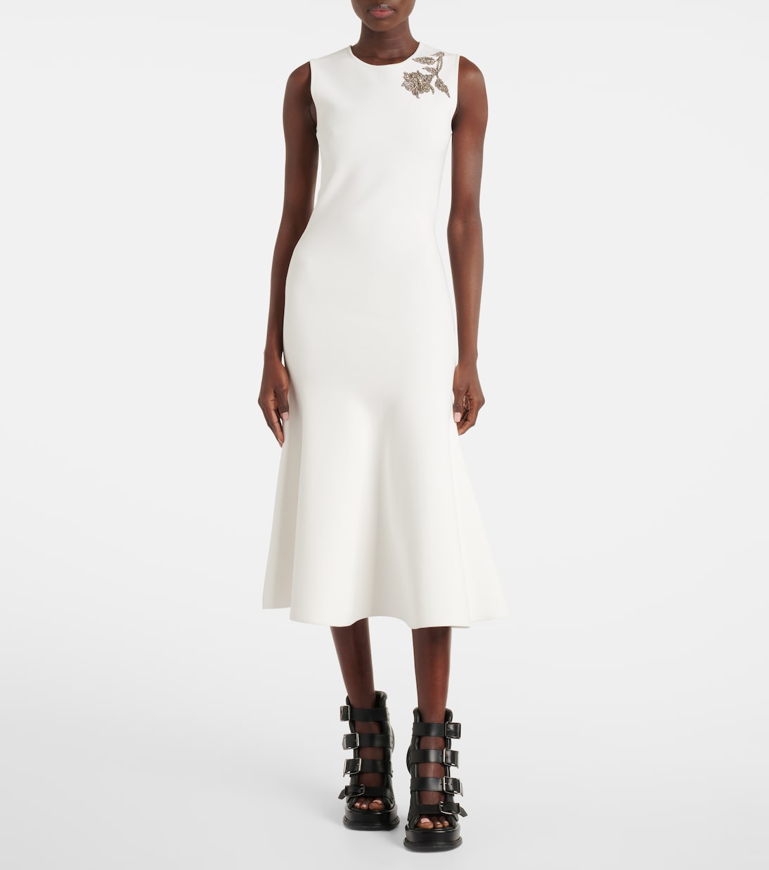 Abito midi con cristalli | McQueen