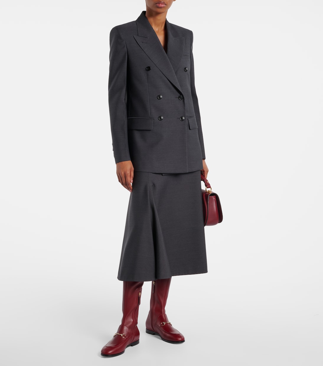 Midirock aus Wolle | Gucci