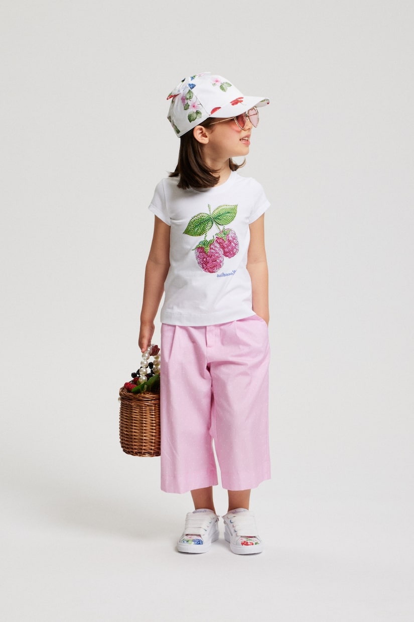 Pantaloni in popeline di cotone a pois | Monnalisa
