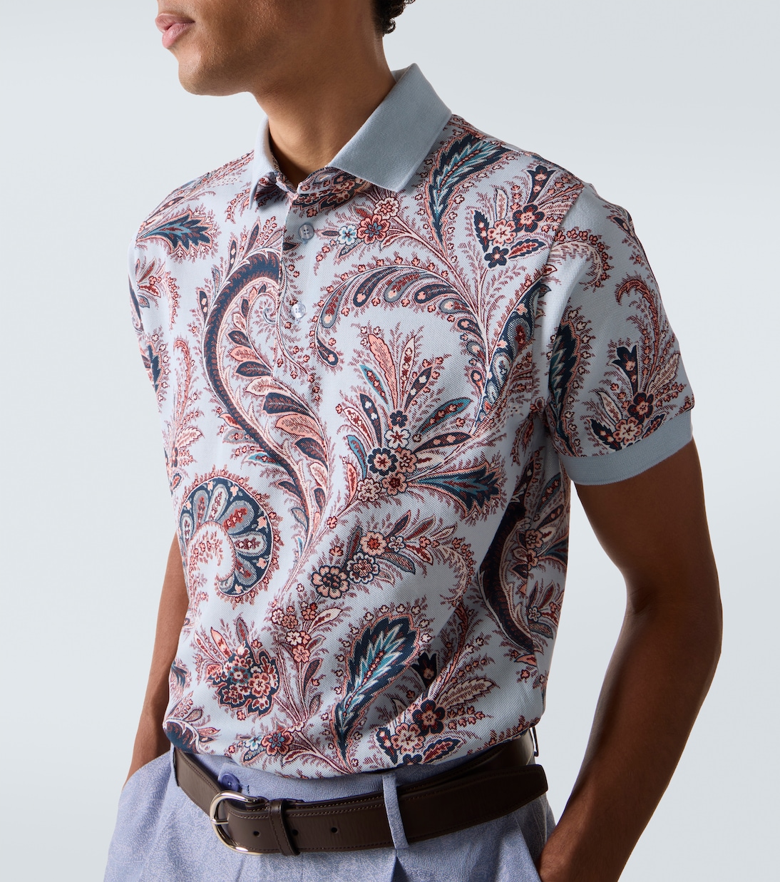 Paisley cotton piqué polo shirt  | Etro