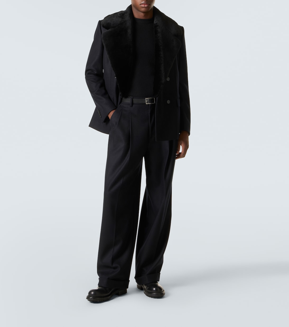Virgin wool wide-leg pants | Dolce&Gabbana