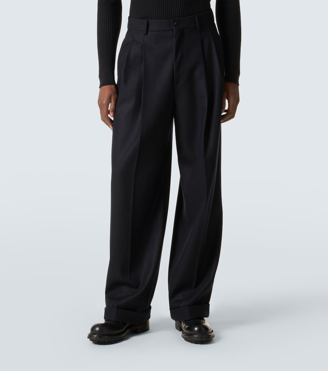 Virgin wool wide-leg pants | Dolce&Gabbana