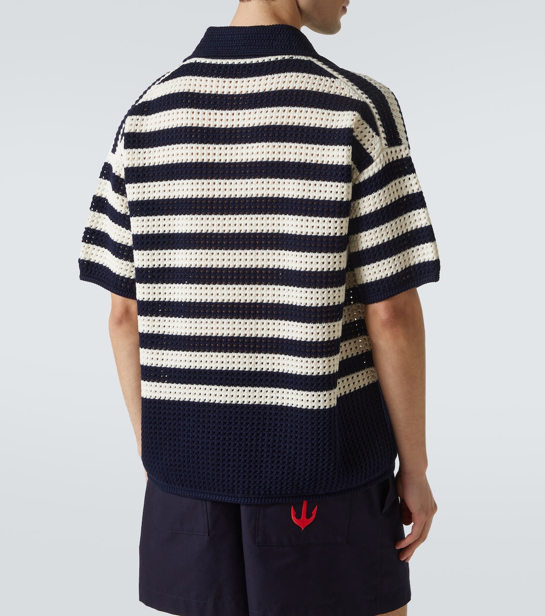 Polo de croché de algodón a rayas | Gucci