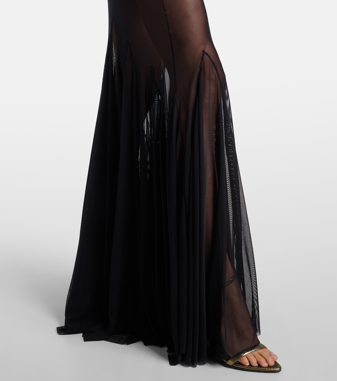 Robe aus Cady mit Tüll | David Koma
