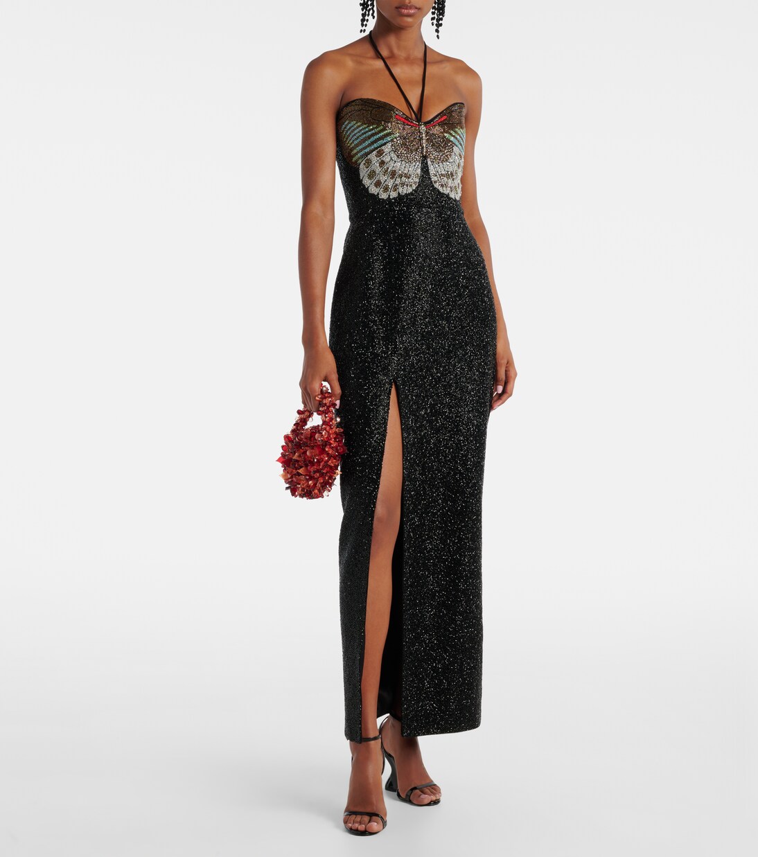 Mariposa embellished halterneck gown | Clio Peppiatt