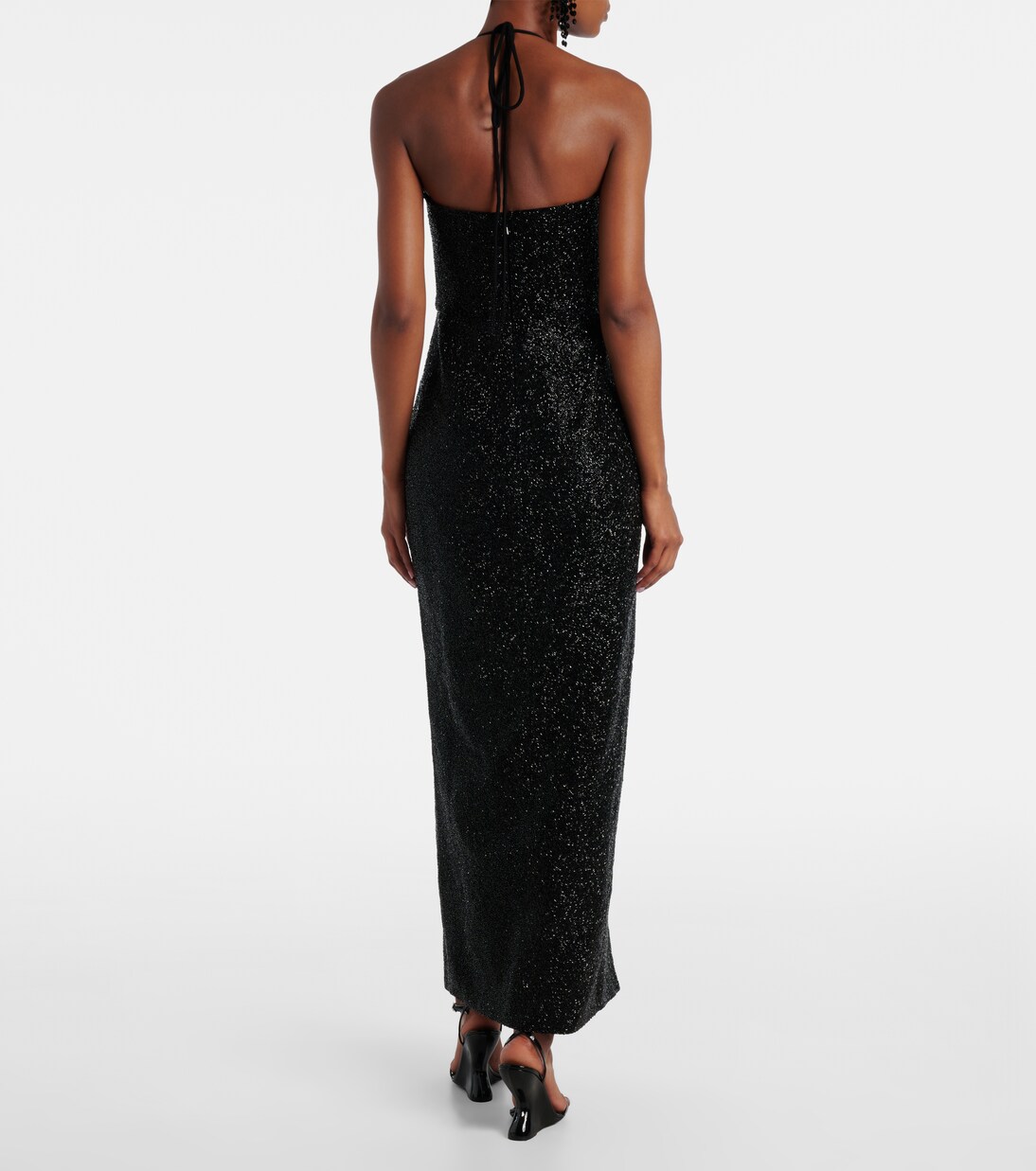 Mariposa embellished halterneck gown | Clio Peppiatt