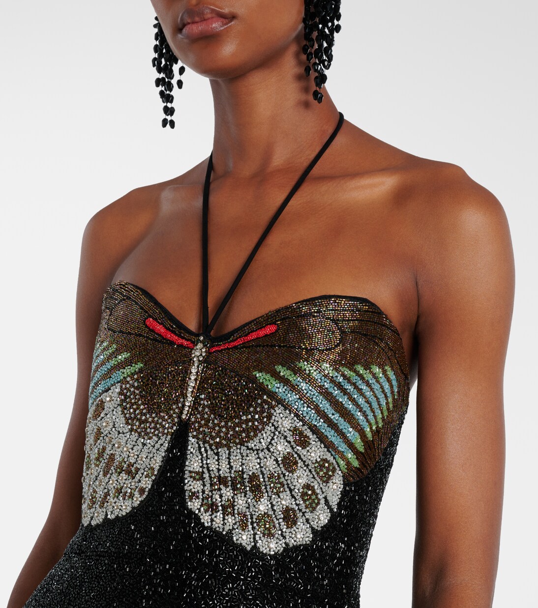 Mariposa embellished halterneck gown | Clio Peppiatt