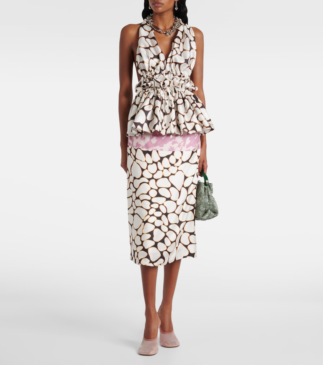 Top in twill di seta con stampa | Dries Van Noten