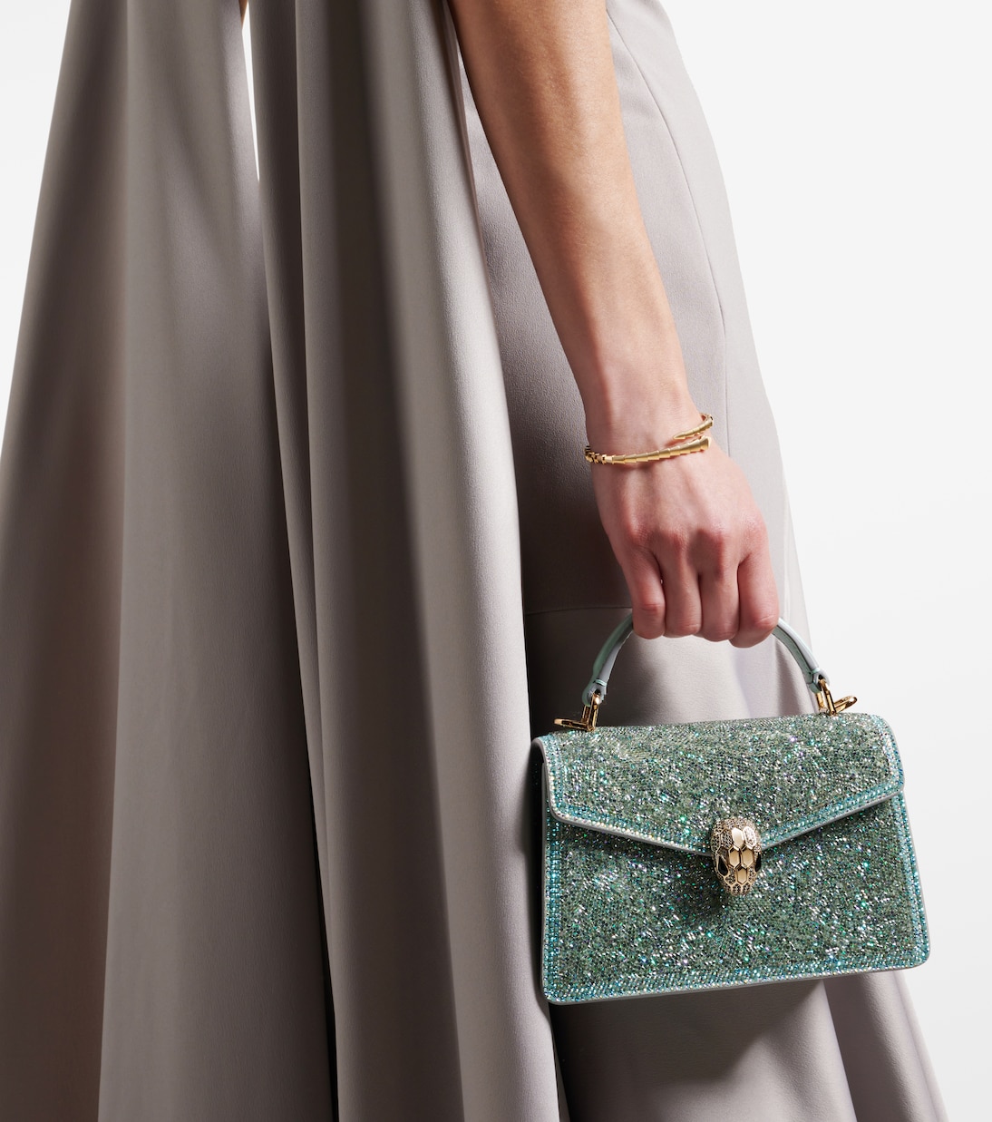 Serpenti Forever Mini suede tote bag | Bvlgari
