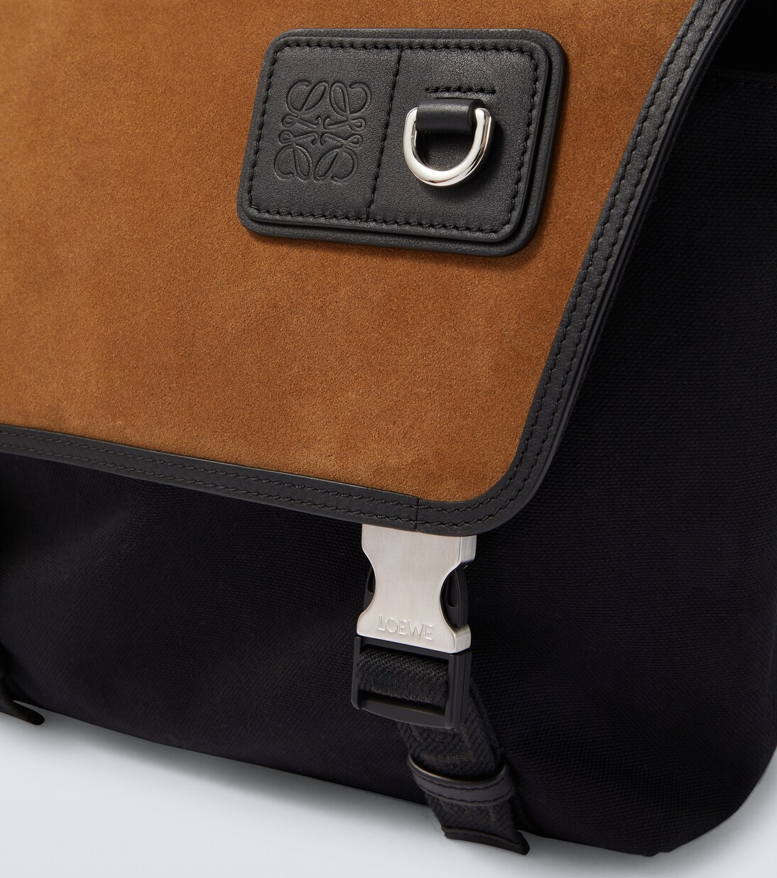 Bolso cruzado Flex Medium de lona y ante | Loewe