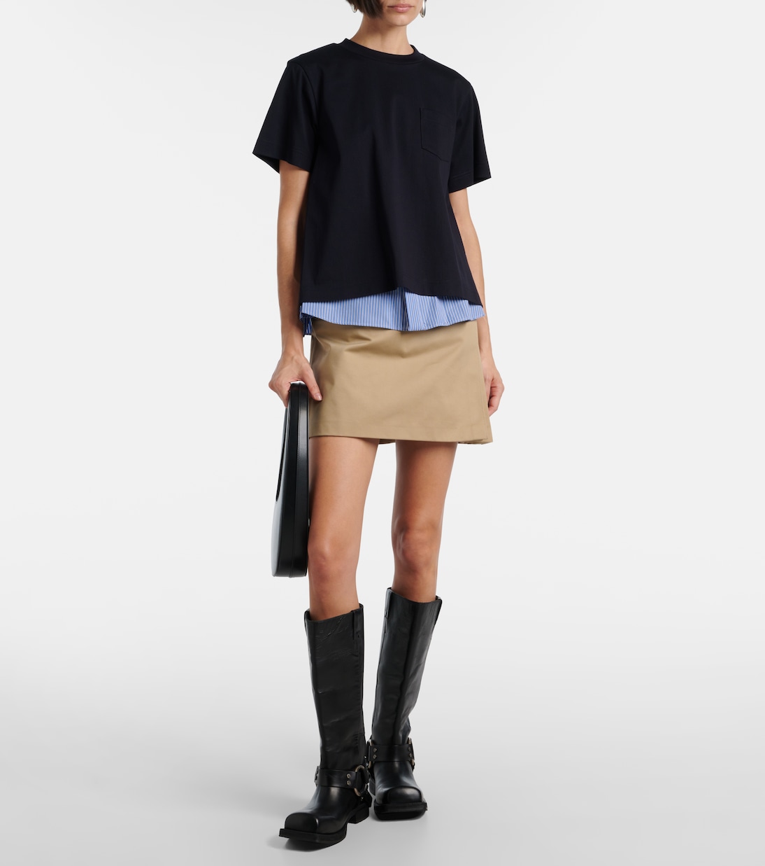 Camiseta de algodón a capas | Sacai