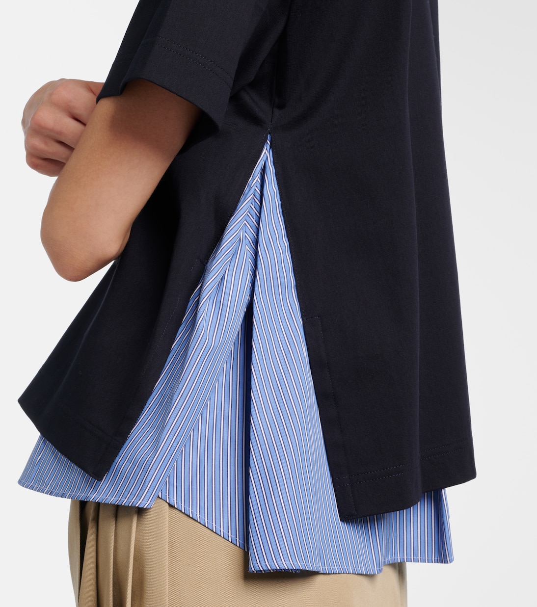 Camiseta de algodón a capas | Sacai