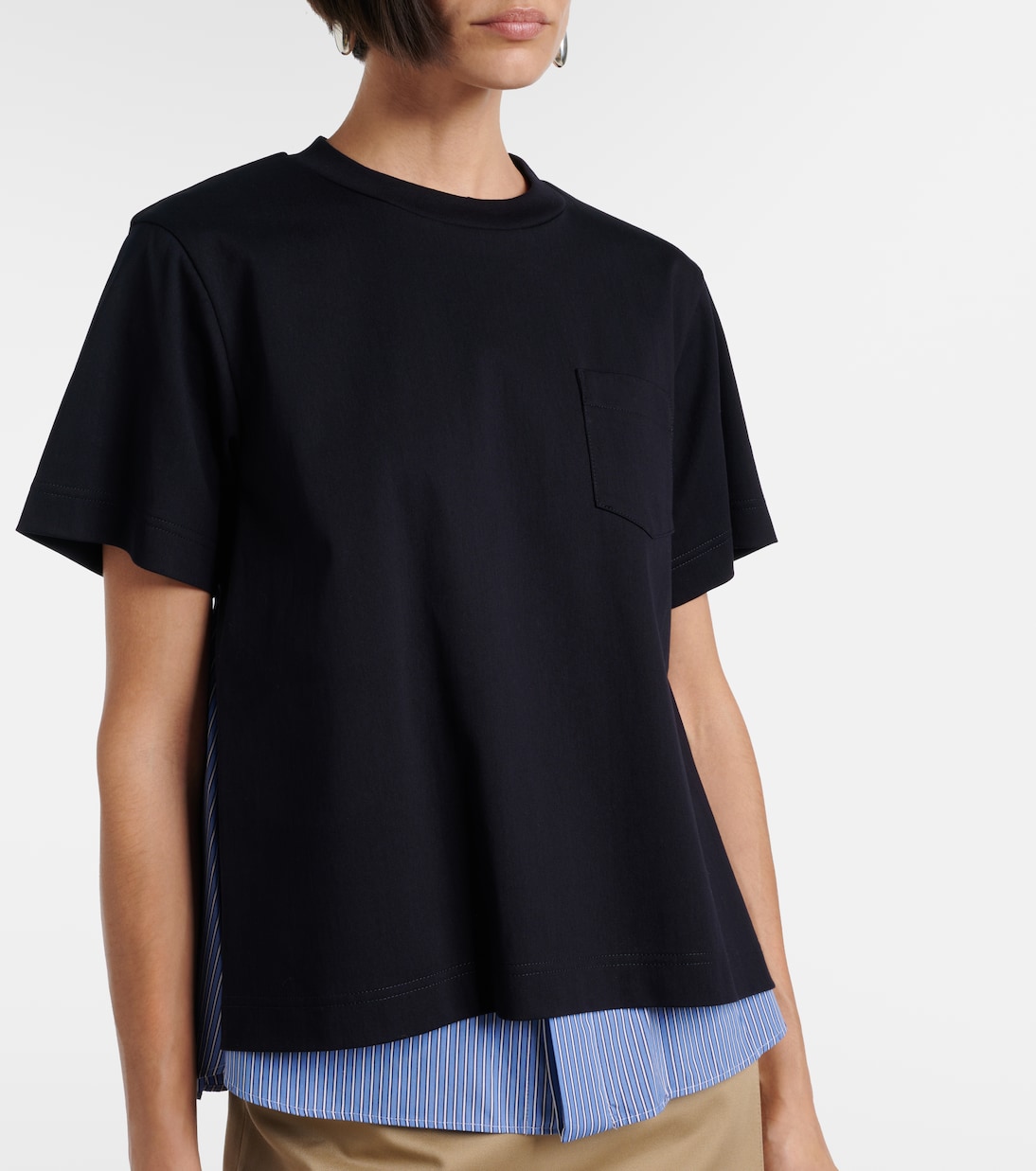 Camiseta de algodón a capas | Sacai
