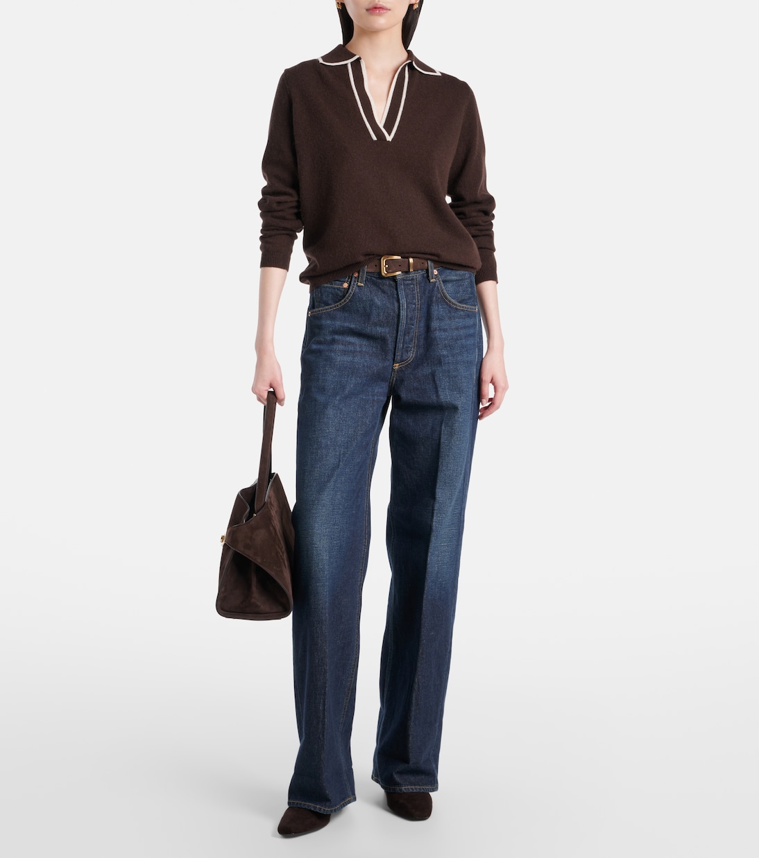 Wool and cashmere polo sweater | Jardin des Orangers