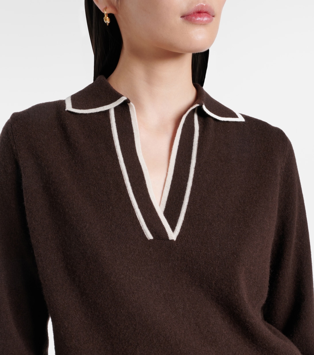 Wool and cashmere polo sweater | Jardin des Orangers