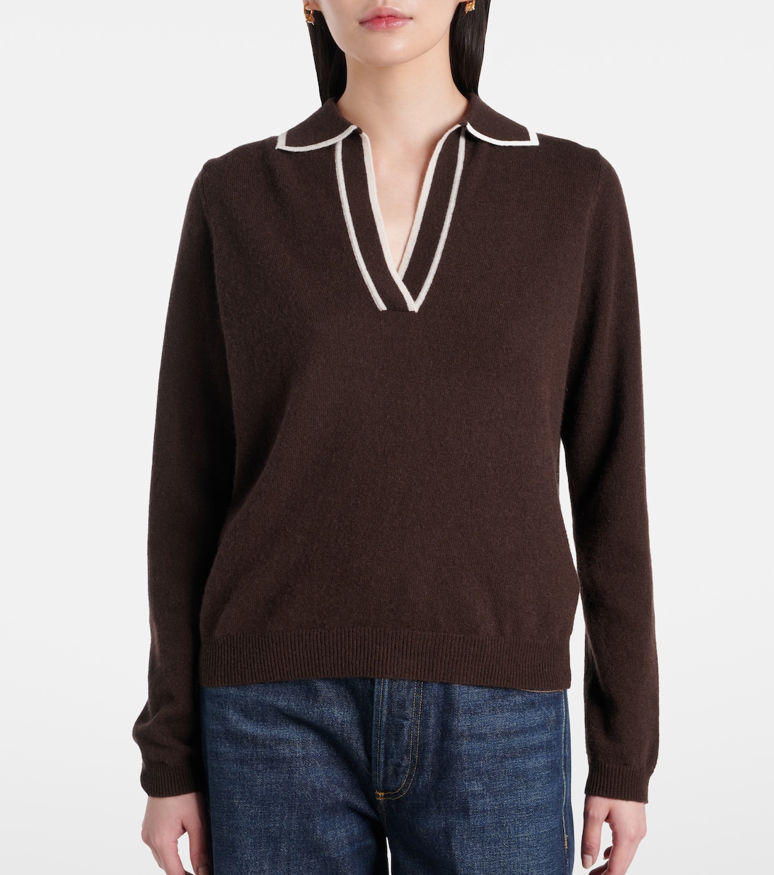 Wool and cashmere polo sweater | Jardin des Orangers