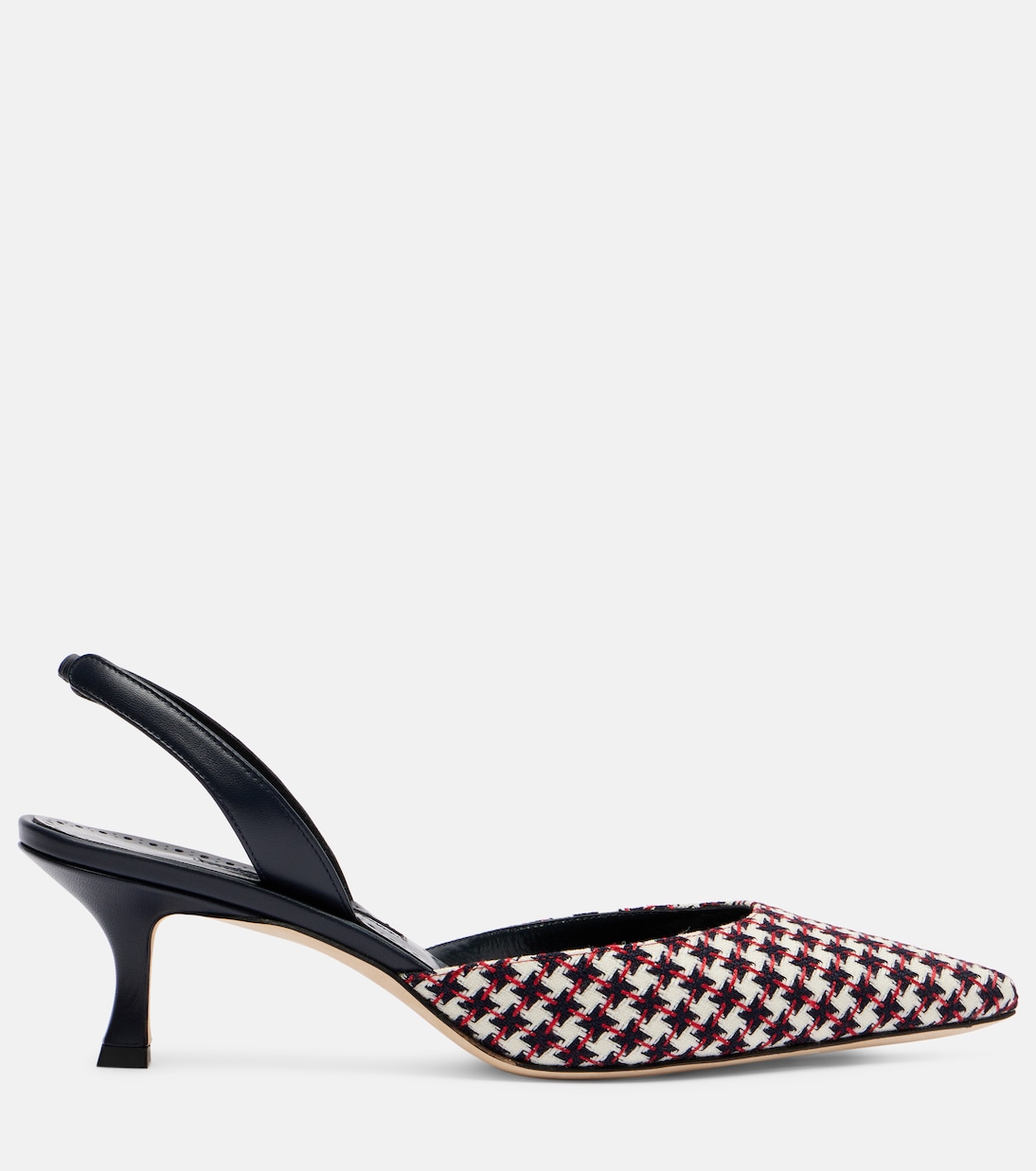 Carolyne 50 houndstooth slingback pumps | Manolo Blahnik