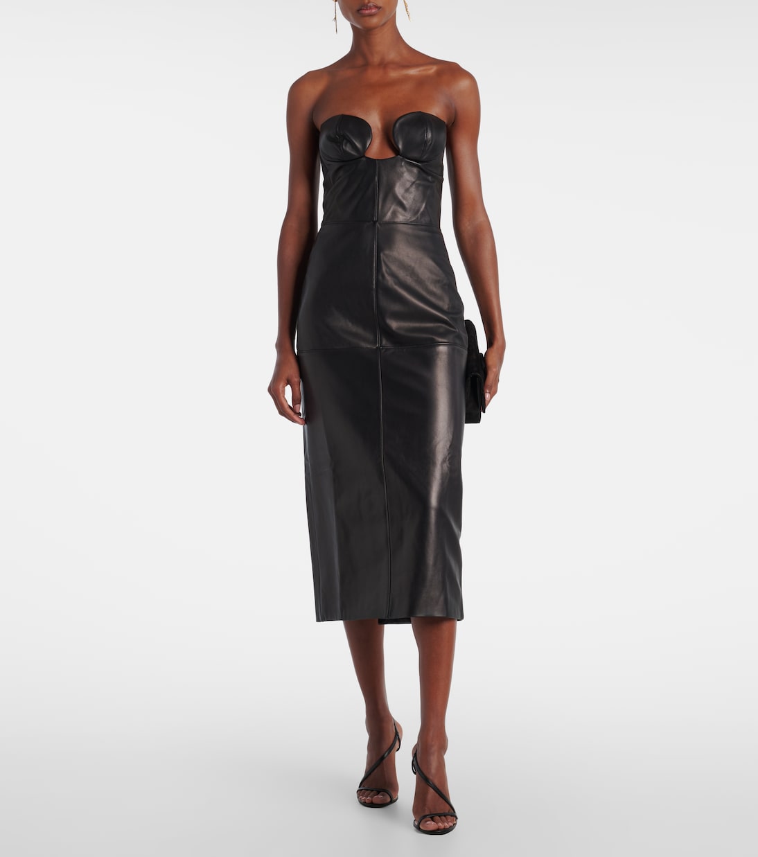 Leather corset dress | Nensi Dojaka