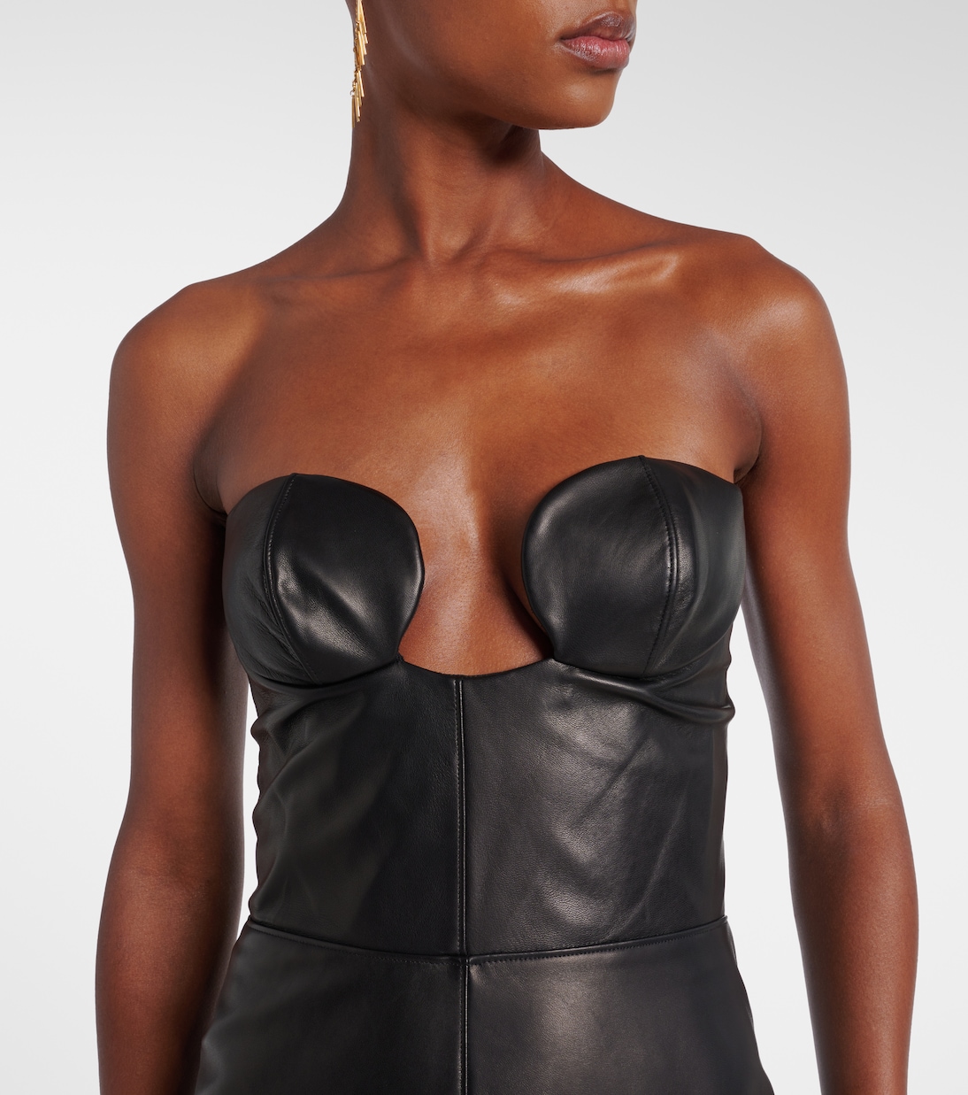 Leather corset dress | Nensi Dojaka