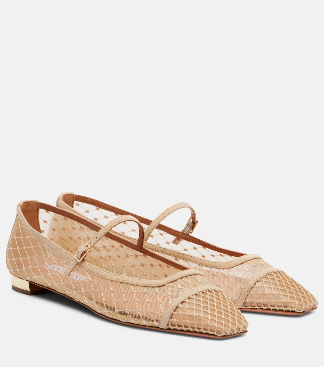 Mary-Jane-Ballerinas Juliette mit Veloursleder  | Aquazzura