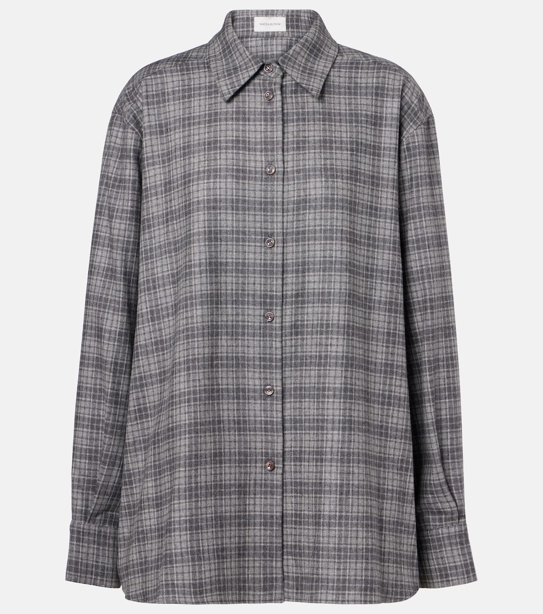 Checked wool and cashmere shirt | Magda Butrym