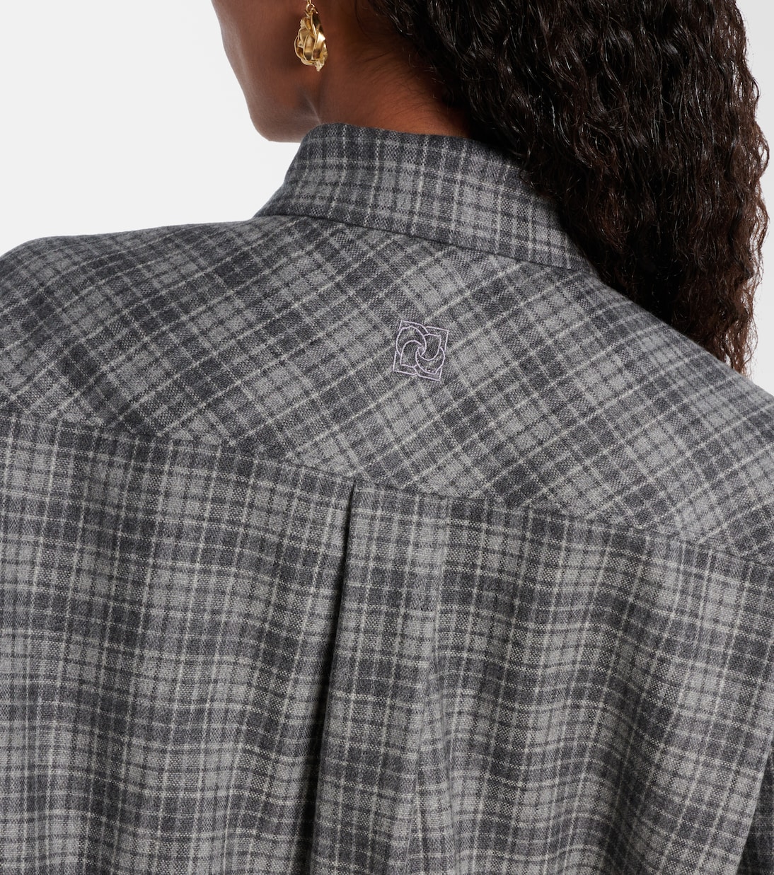 Checked wool and cashmere shirt | Magda Butrym
