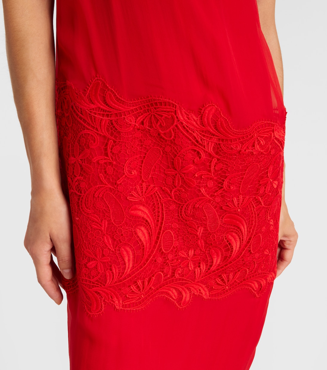 Draped silk midi dress | Ferragamo