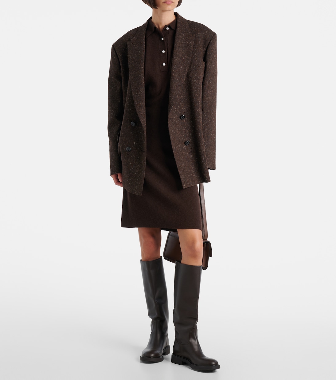 Knitted wool and cashmere polo dress | Jardin des Orangers