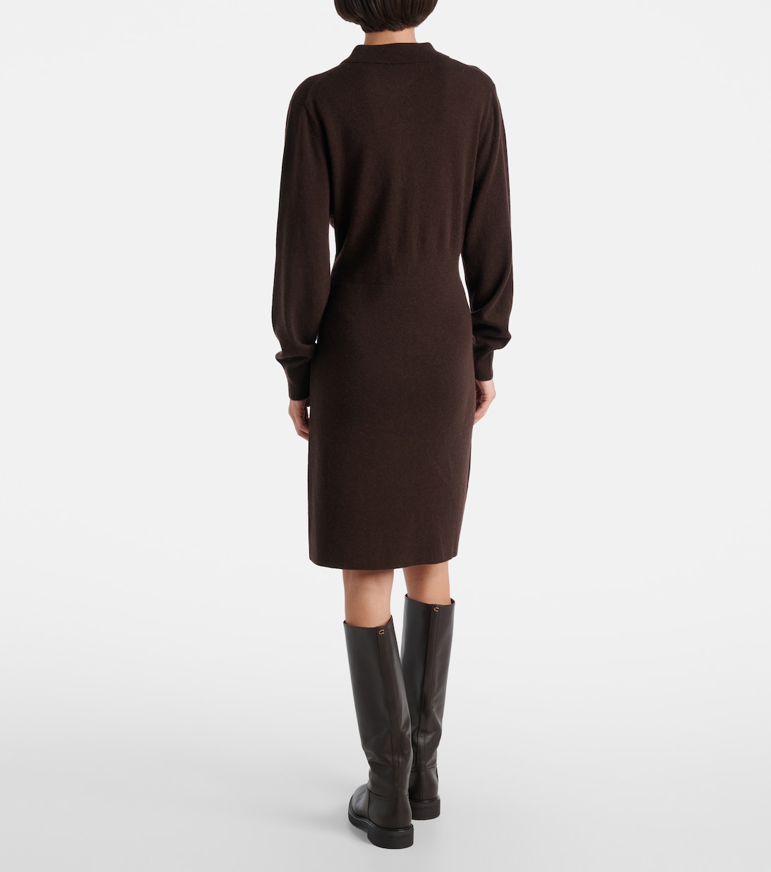 Knitted wool and cashmere polo dress | Jardin des Orangers