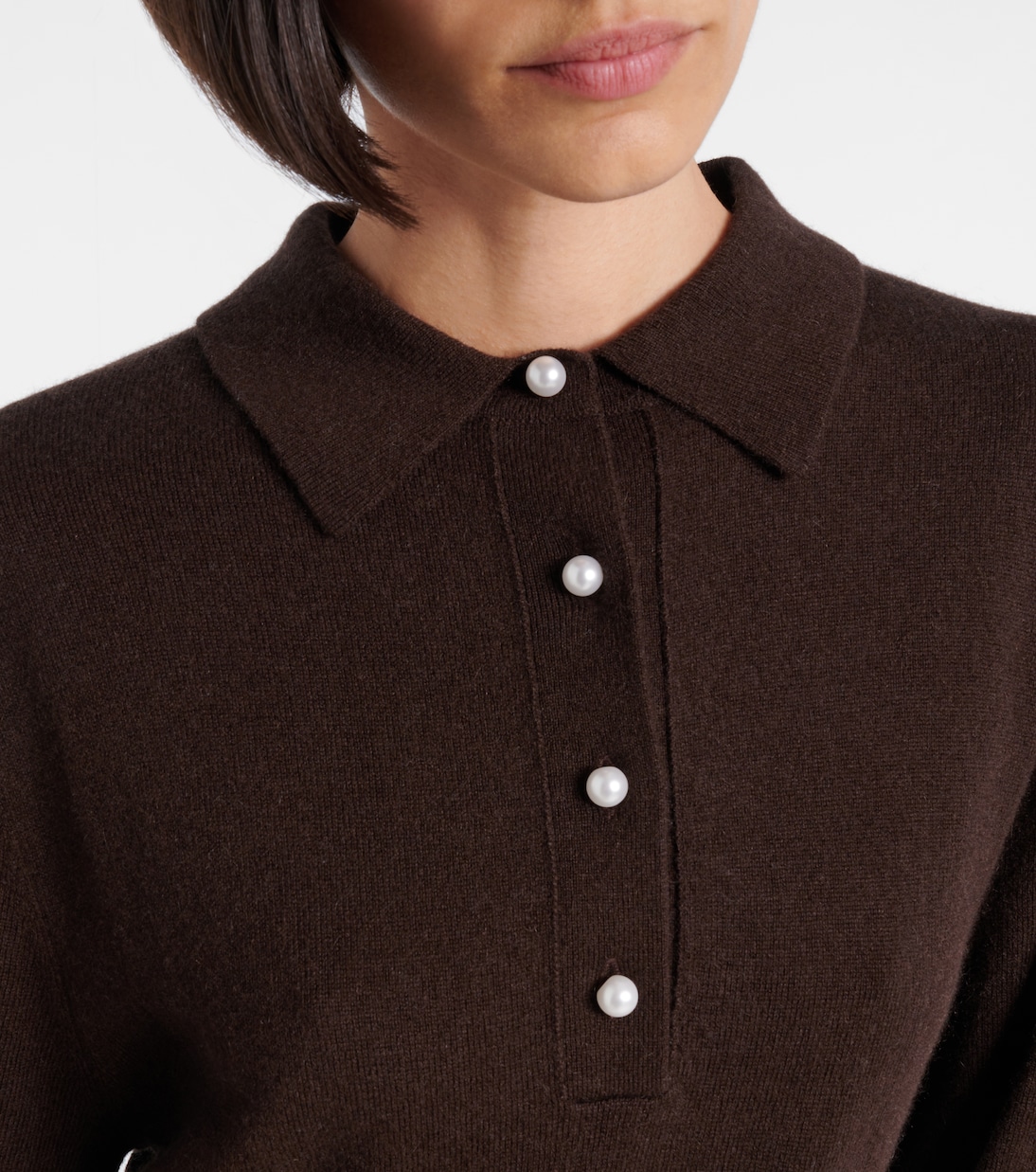 Knitted wool and cashmere polo dress | Jardin des Orangers