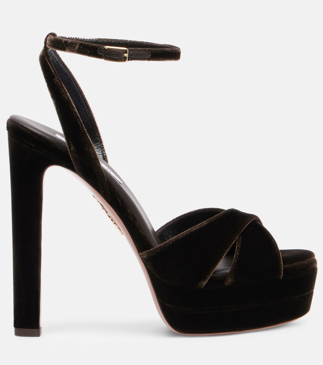 Plateausandalen Divine 130 aus Samt | Aquazzura