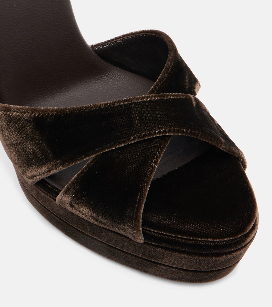 Plateausandalen Divine 130 aus Samt | Aquazzura